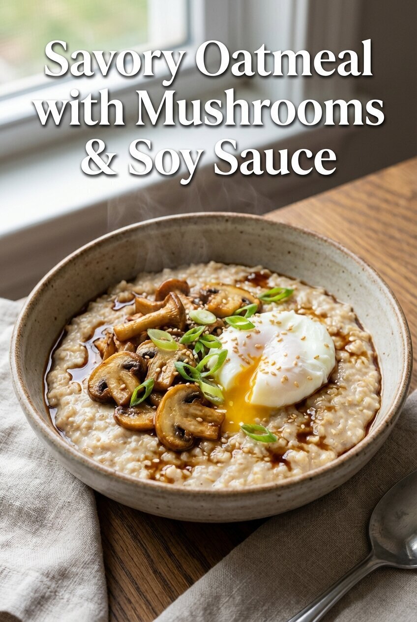 Savory Oatmeal with Mushrooms & Soy Sauce: Umami Delight