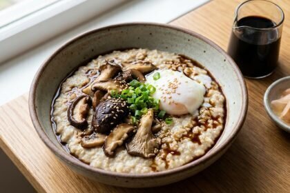 Savory Oatmeal with Mushrooms & Soy Sauce: Umami Delight