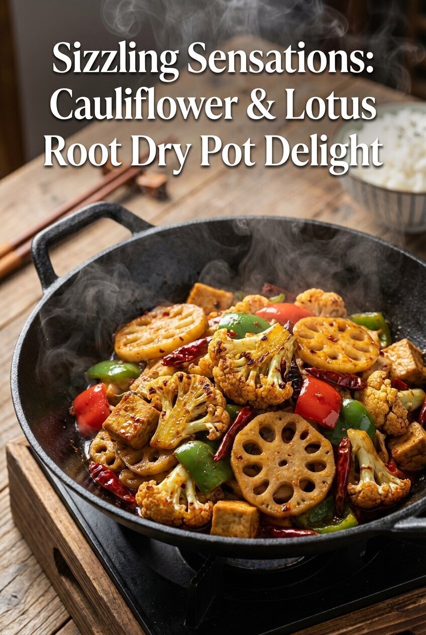 Sizzling Sensations: Cauliflower & Lotus Root Dry Pot Delight