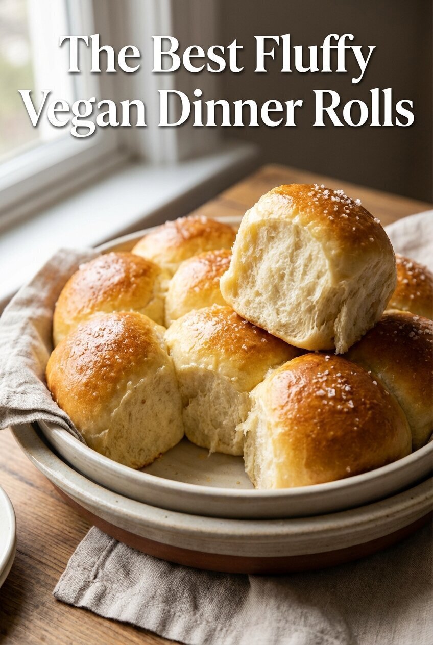 The Best Fluffy Vegan Dinner Rolls