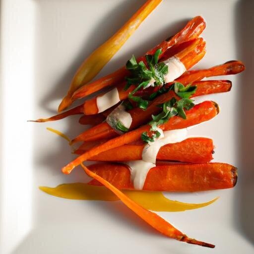 fiery Harissa Roasted Carrots with Cooling Yogurt Drizzle