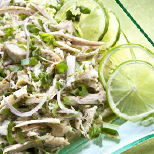 Zesty Spicy Minced Chicken Salad with Lime & fresh Herbs