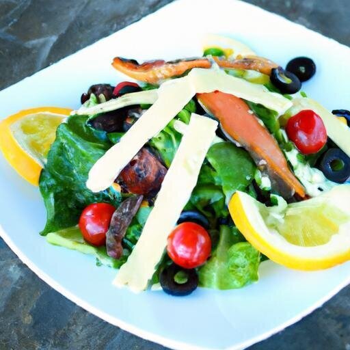 Zesty Blackened Salmon Caesar Salad with Light Dressing Delight