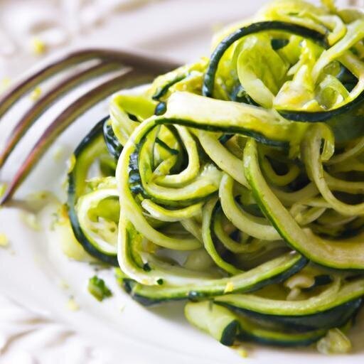Fresh Summer Zucchini Noodles with Zesty Pesto Vinaigrette
