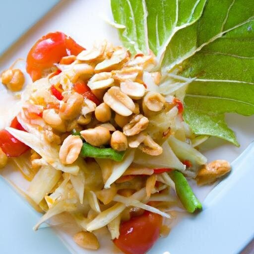 Zesty Green Papaya Salad with Crunchy peanuts: A Flavorful Twist