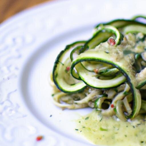 Fresh & Flavorful: Zucchini Noodles with Vibrant Pesto Twist