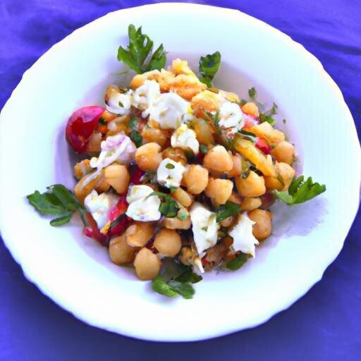 Mediterranean Delight: Greek Chickpea Salad with Feta & Lemon