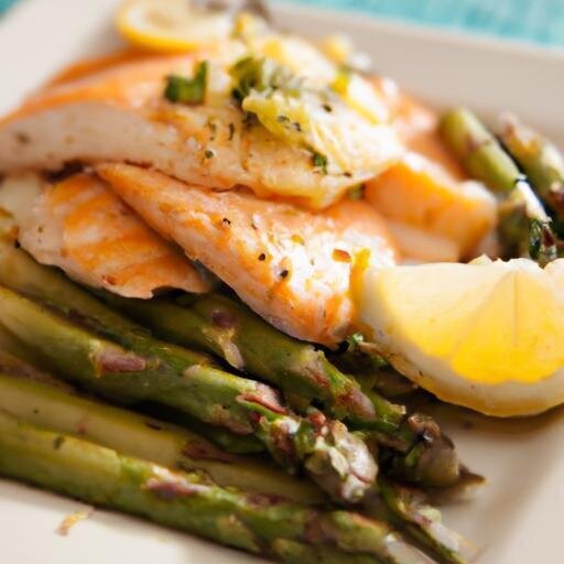 Zesty One-Pan Lemon Garlic Salmon with tender Asparagus