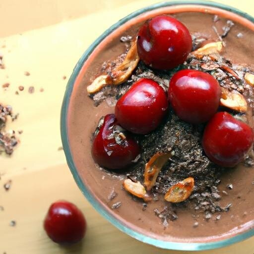 Indulge in a Decadent Chocolate Cherry Smoothie Bowl ⁤Delight