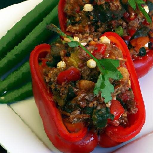 Nutritious Black Bean & Quinoa Stuffed Bell Peppers Recipe