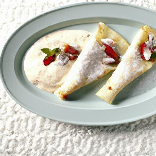 Delicate Lacy Rice Flour Crepes with Creamy Coconut Milk