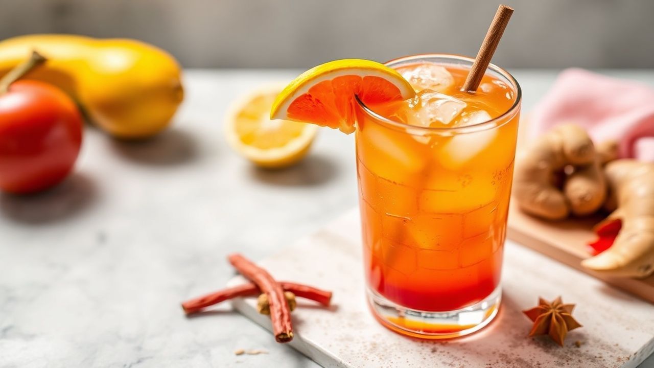 مشرُوب منعش Tamarind & Ginger Cooler بالزنجبيل والتمر هندي، صيفي زَستي منعش.