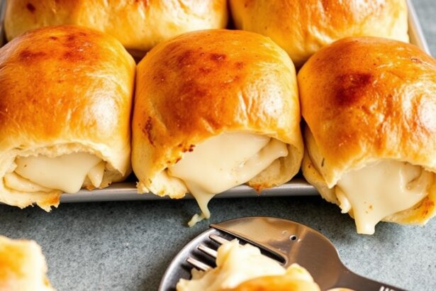 Golden, melty cheese-stuffed bread rolls stacked in a cozy tray, ready to serve in minutes.