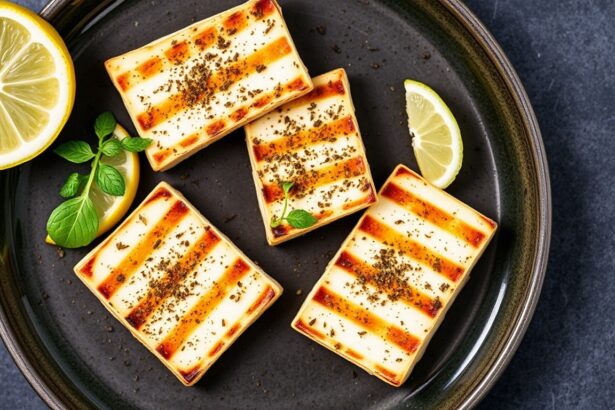 شريحة هالّومي مشوية مع زعتر ليمون، العنوان: The Best Lemon Za'atar Grilled Halloumi