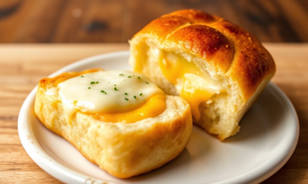 Melty cheese-stuffed bread rolls, golden and hot, with gooey centers—12 rolls, 20-minute comfort.