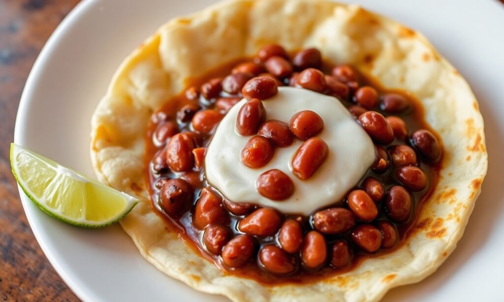 Authentic Honduran baleadas with fresh toppings and vibrant street-food colors