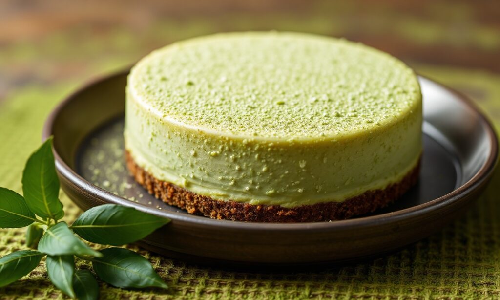 Indulge creamy matcha green tea cheesecake delight recipe.