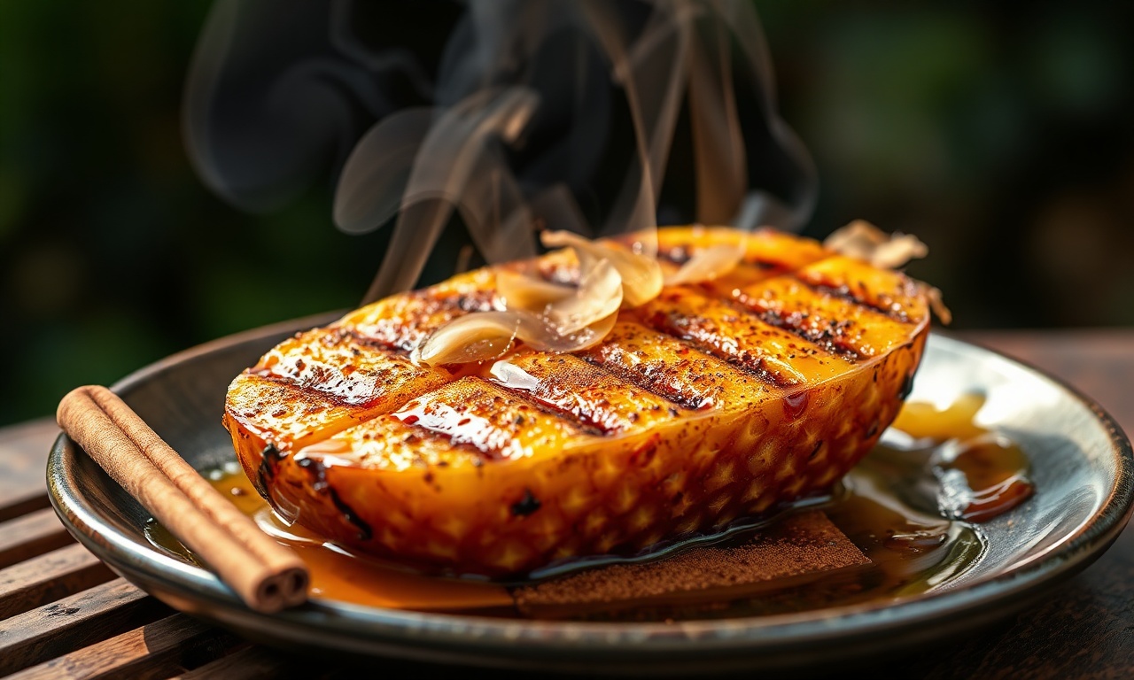 Heavenly caramelized grilled pineapple, sweet and juicy.