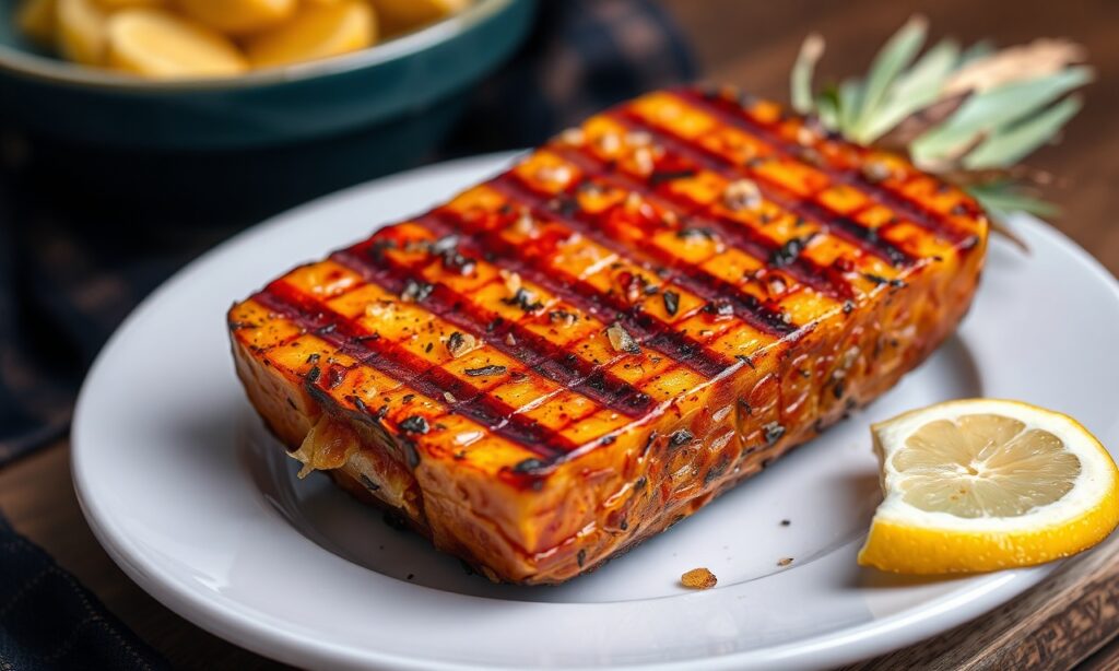 Heavenly caramelized grilled pineapple, bursting with vibrant, fire-kissed flavor.
