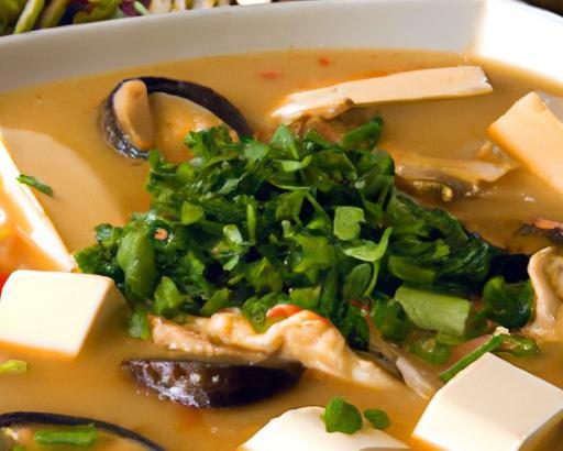 Hearty Seafood and Tofu Soup: A Rich, Thickened Delight
