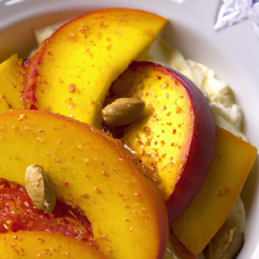 Wholesome Delight: Cottage Cheese with Peaches & Seeds Mix