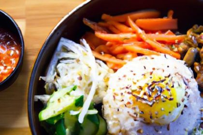 Savor Korean Bibimbap Bowls with Flavorful Marinated Chicken