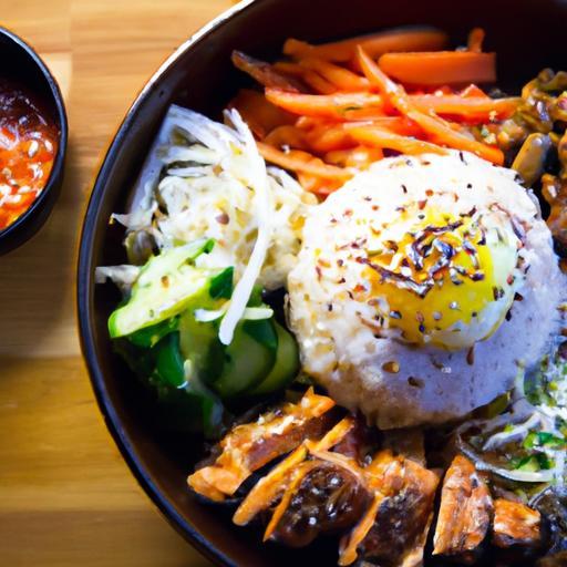 Savor Korean Bibimbap Bowls with Flavorful Marinated Chicken