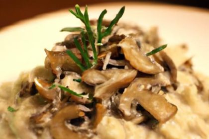 Decadent Creamy Vegan Mushroom & Cauliflower Risotto Recipe