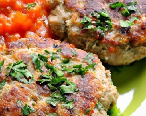 Sizzling Savory Beef Patties Paired with Zesty Tangy Sauce
