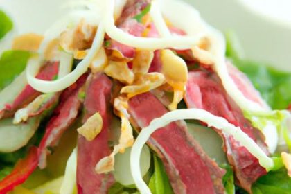 Steak Salad Delight: Creamy Horseradish Dressing Twist