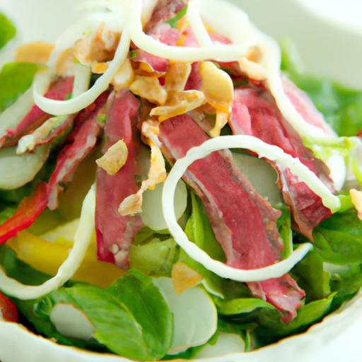 Steak Salad Delight: Creamy Horseradish Dressing Twist