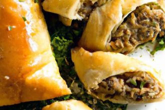 Savory Baklava Delight: Spiced Lamb and Feta Fusion
