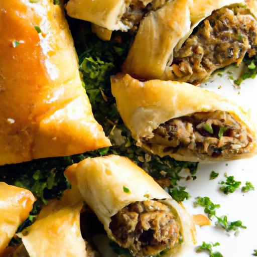 Savory Baklava Delight: Spiced Lamb and Feta Fusion