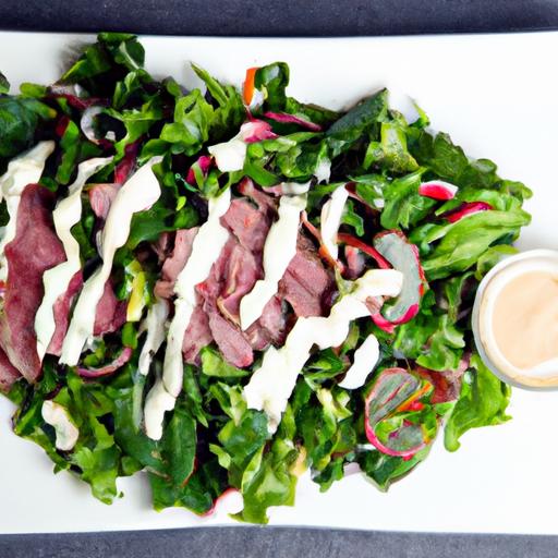 Steak Salad Delight: Creamy horseradish Dressing Twist