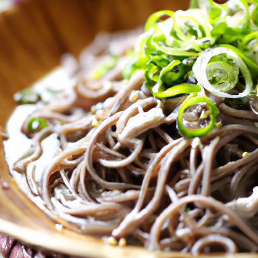 Refreshing Chilled Buckwheat Noodles in Flavorful Broth