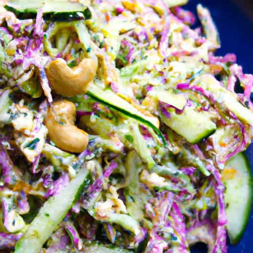 Crunchy Vegan Coleslaw with ⁤Lush Cashew Cream Dressing