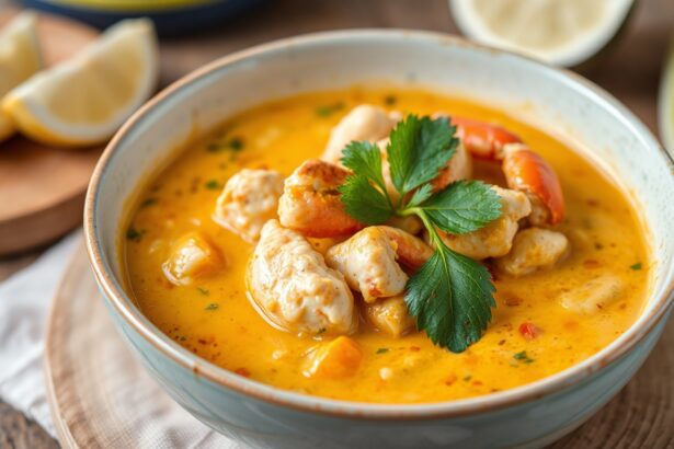 Rich and creamy crab curry, a delightful dish.