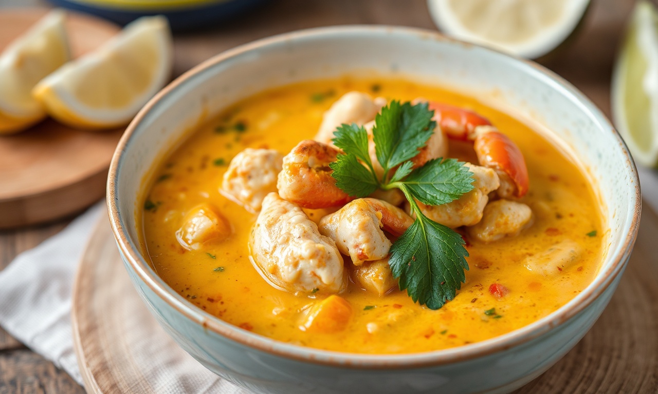 Rich and creamy crab curry, a delightful dish.