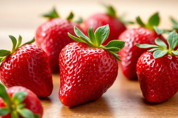 Decadent vegan cheesecake stuffed strawberries.
