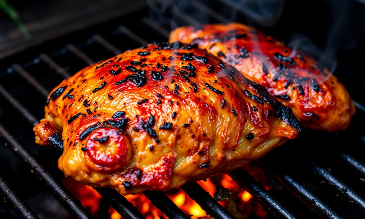 Mastering spicy grilled chicken with fiery marinated flavors.
