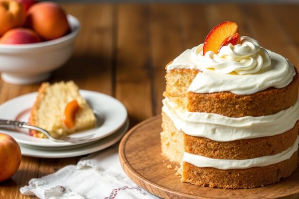Southern Peach Cobbler Layer Cake: A sweet southern delight.