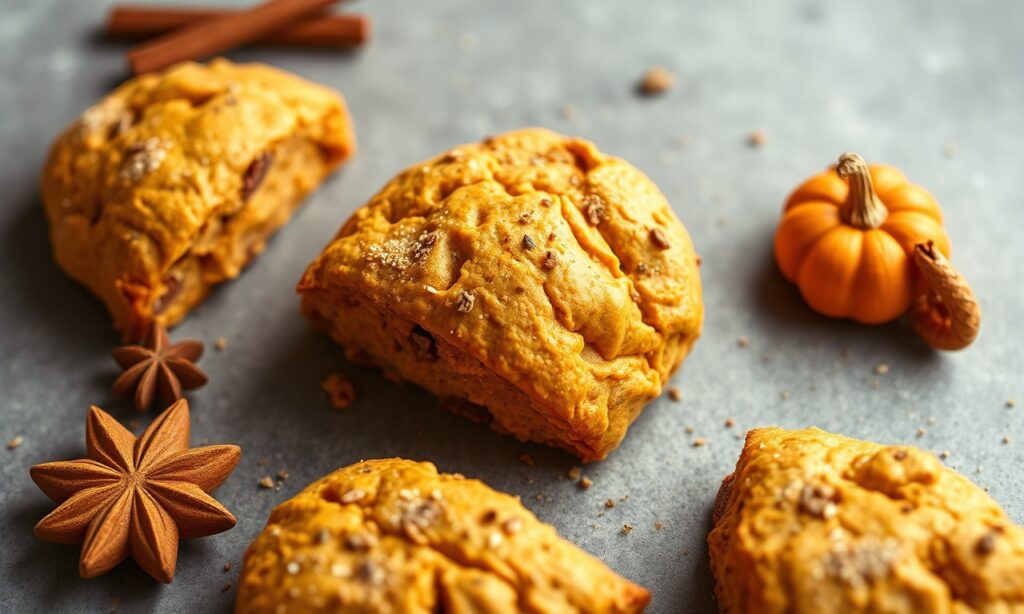 Irresistible Vegan pumpkin spice scones, autumn's bounty.