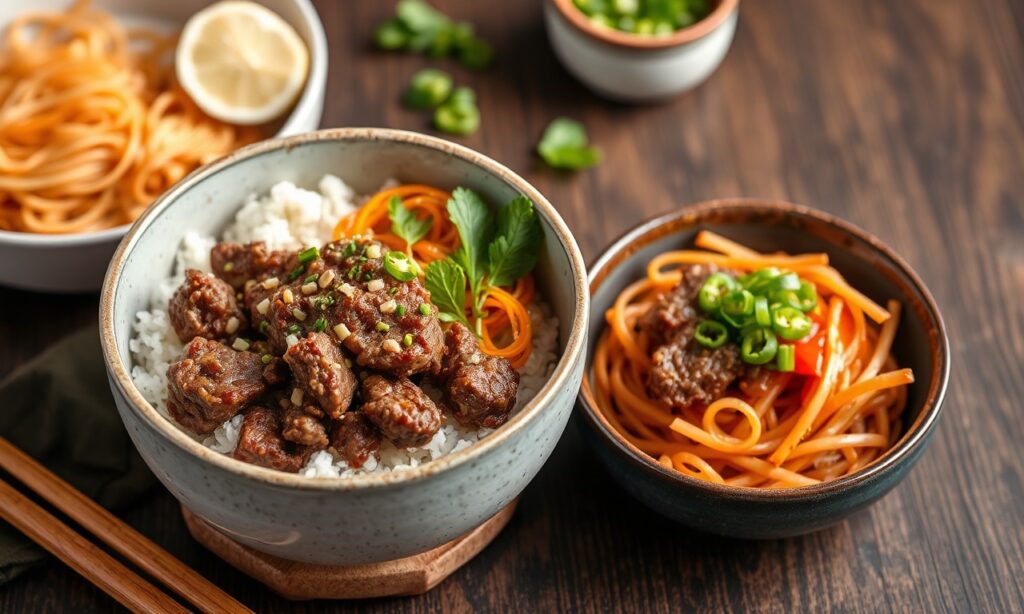 Savor Korean ground beef rice bowls: easy, flavorful, quick.