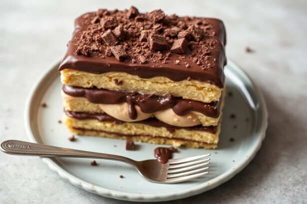 No-bake chocolate éclair cake recipe: easy indulgence.