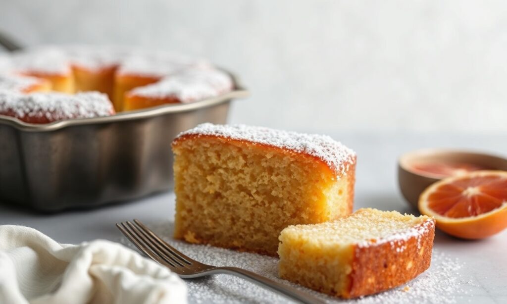 Sweet secret: syrup-soaked revani cake, a simple indulgence.
