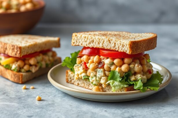 Delicious chickpea salad sandwich recipe.