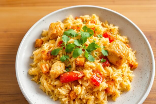 Simple Arroz con Pollo: easy one-pot chicken and rice recipe.