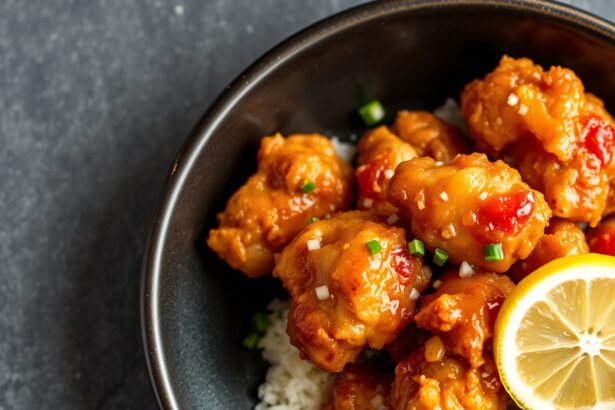 Crispy Chinese lemon chicken recipe for perfect takeout flavor at home.