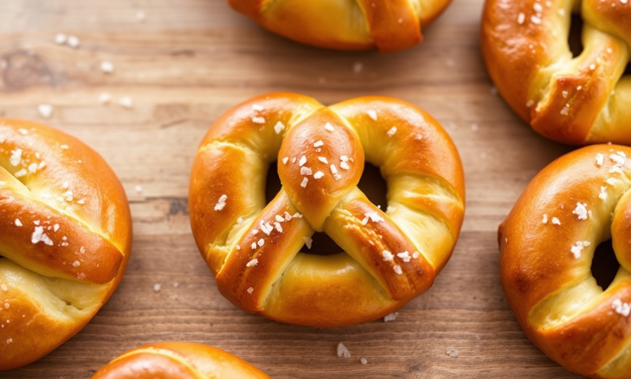 Perfectly soft homemade pretzels topped with sea salt.