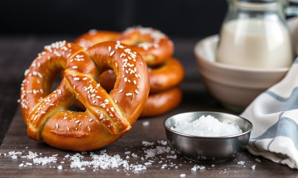 Perfectly soft homemade pretzels topped with classic salt.